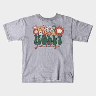 Holly Jolly Floral Kids T-Shirt